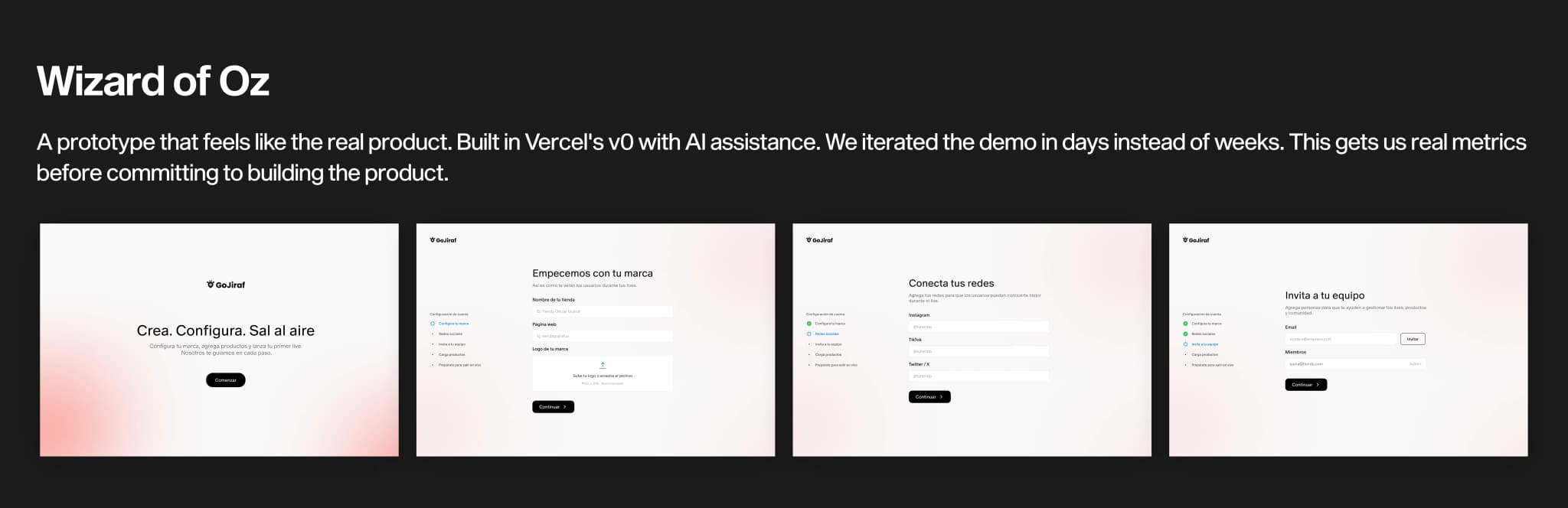 Gojiraf platform audit â€” dashboard, host app and live viewer flows