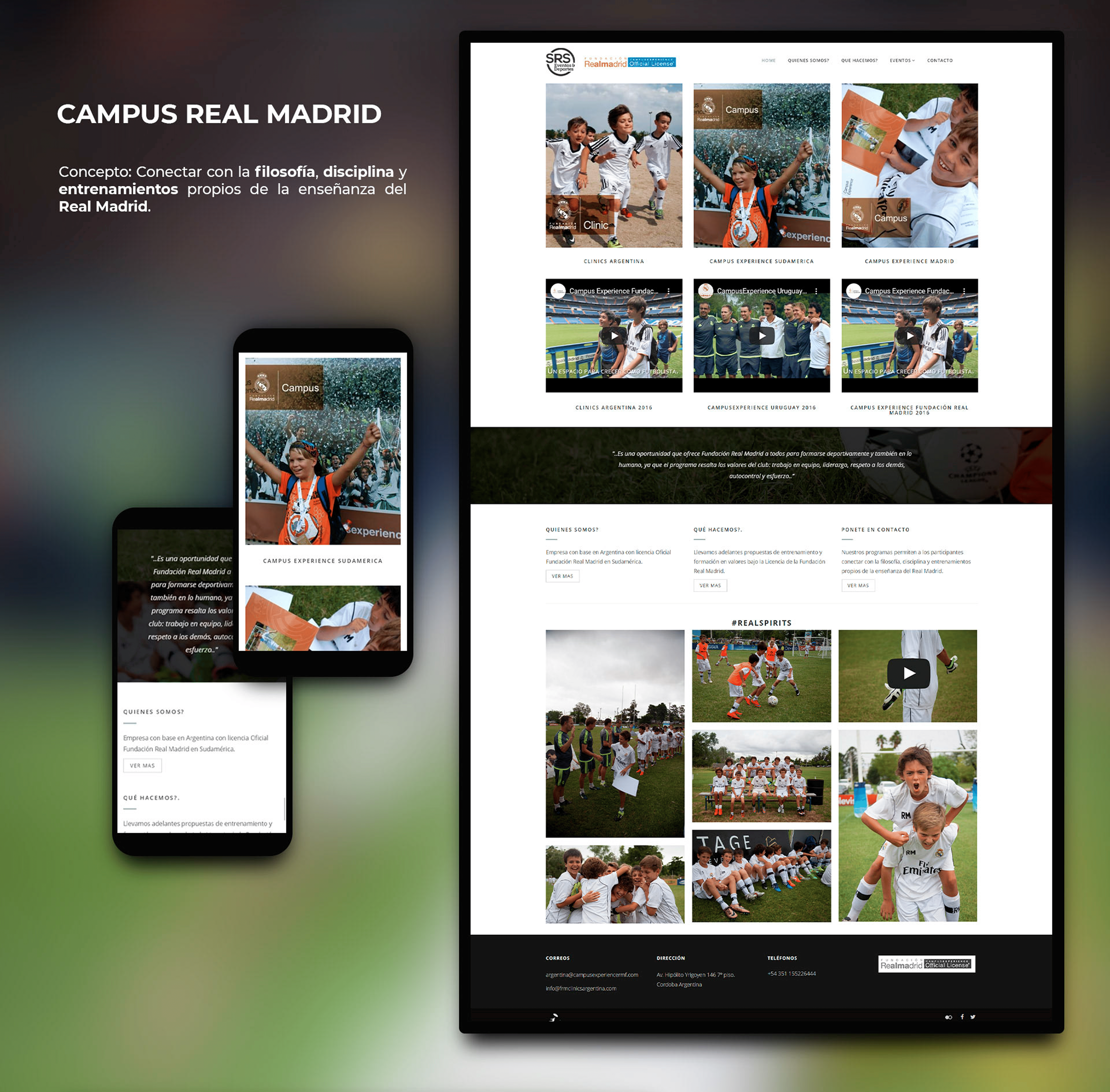 Fundacion Real Madrid web design