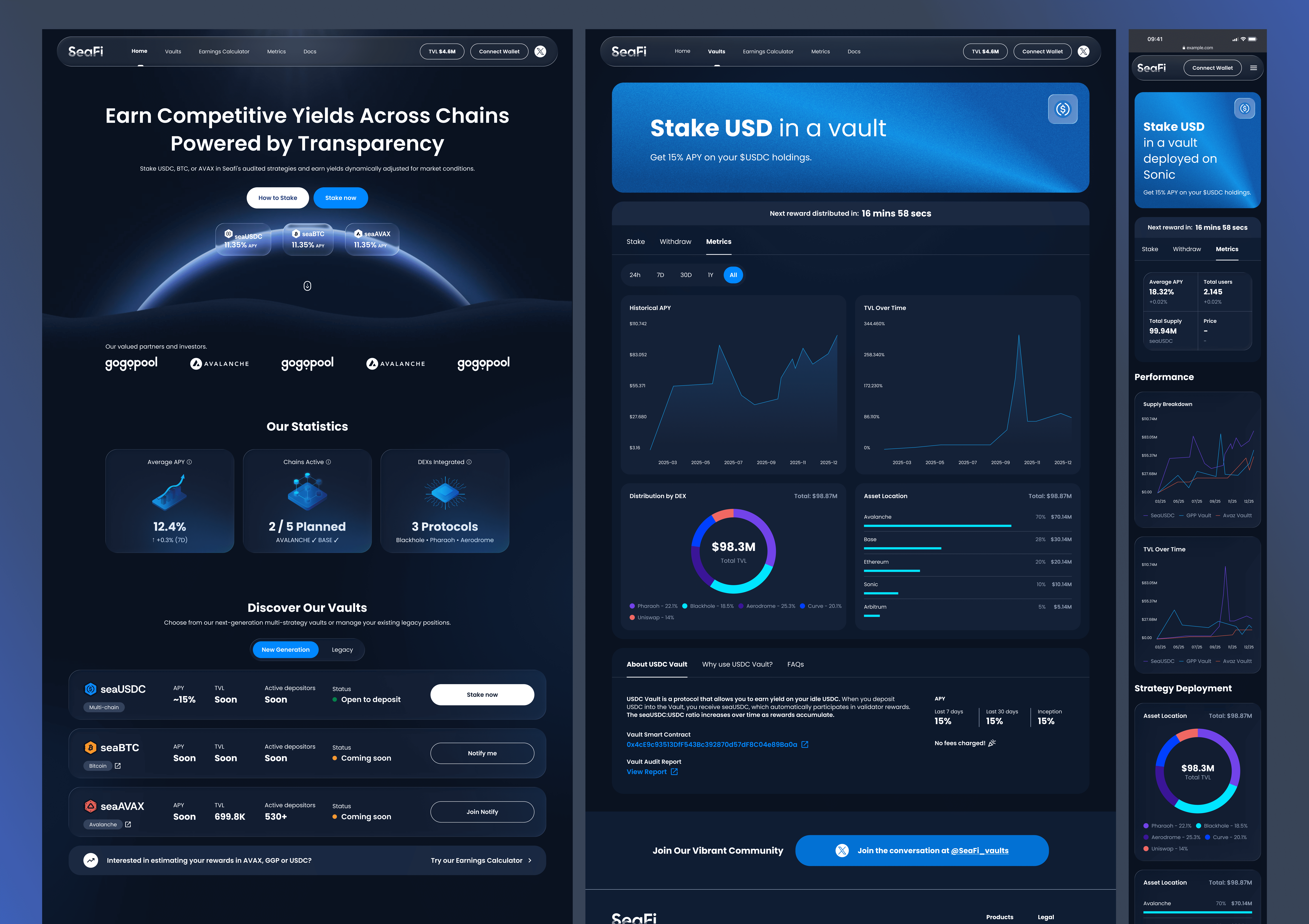 SeaFi: DeFi Platform Redesign on Avalanche